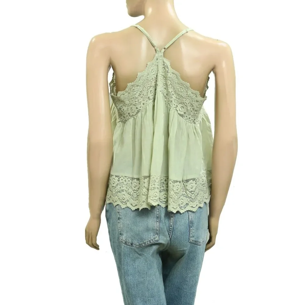 Intimately Free People Fiona Cami Blouse Top Tank Sleeveless Lace M 289130